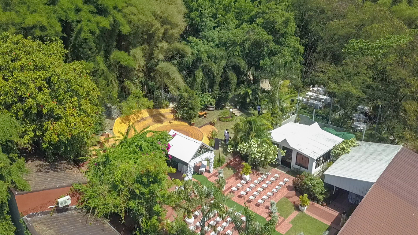 The property from above at Mango Hills Garden